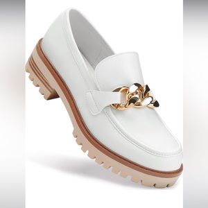 Brand New! White Platform Loafers
